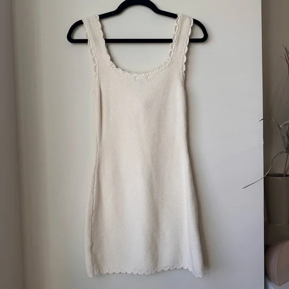 Wild Fable Rosette Mini Sweater Dress in Cream size Small - Picture 6 of 10